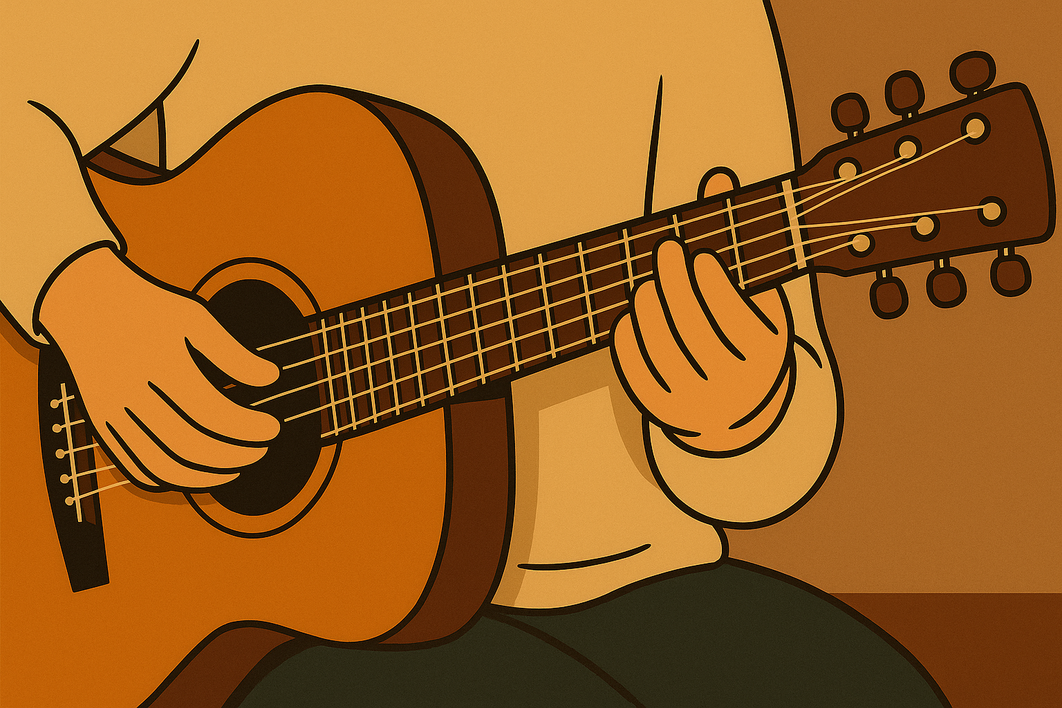 Gitarrackord i närbild